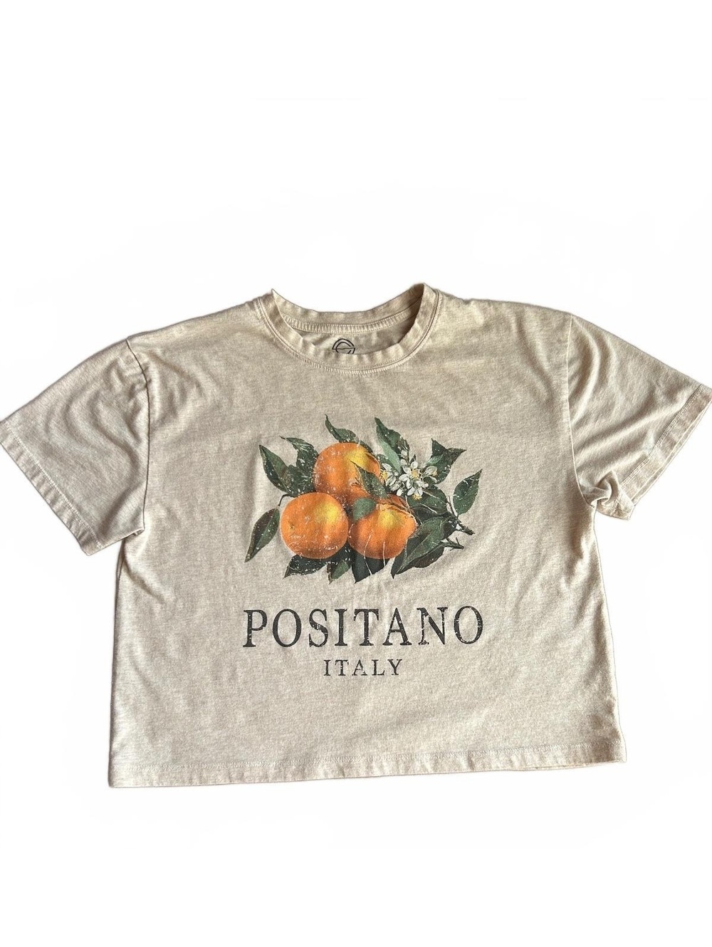Social Culture cropped tee shirt Positano Italy large